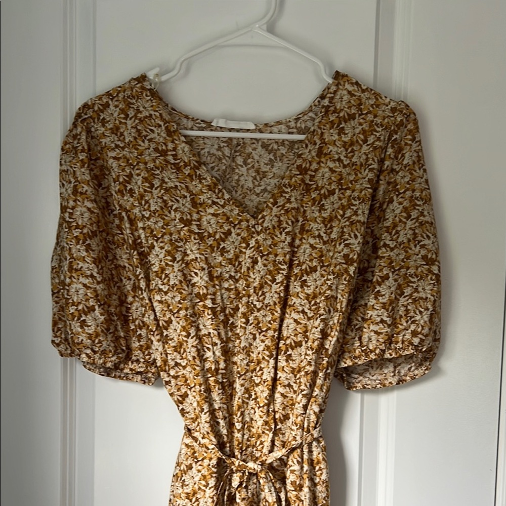 Floral Yellow Maxi Dress - Picture 2 of 3